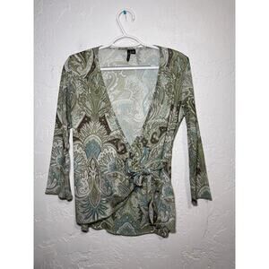 Molly Maxi‎ paisley print babydoll y2k blouse womens medium boho fairy 2000s